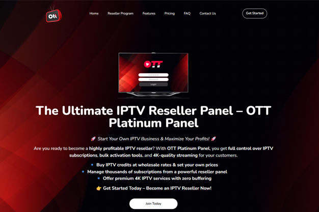 OTTPlatinumPanel dashboard screenshot